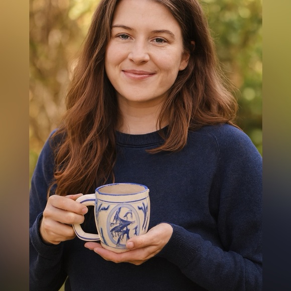 Other - Vintage 1982 Handmade And Signed 8 oz coffee/ Tea Cup 3 &1/2” Tall- 3” Opening